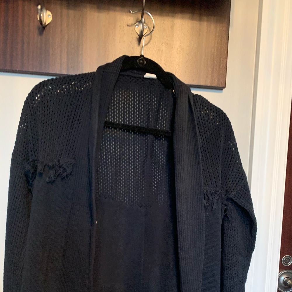 Navy lace cardigan